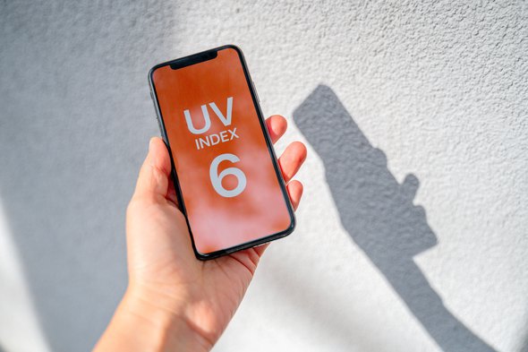 UVI-Karte zum Schutz vor Sonnenstrahlung