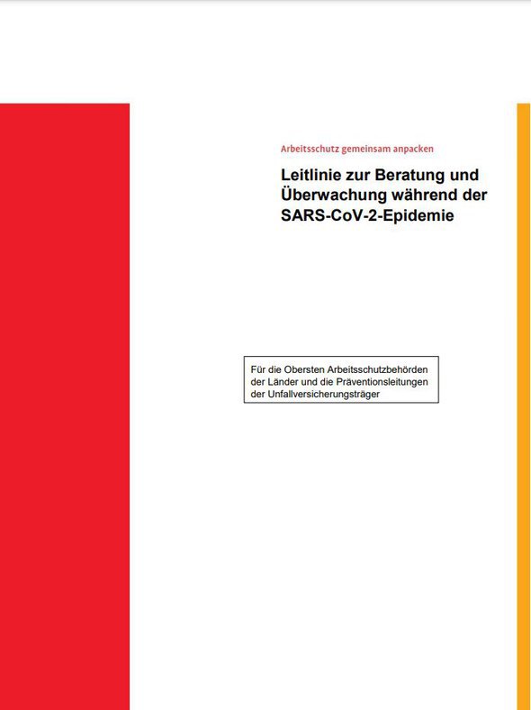 Leitlinie zur Kontrolle der SARS-CoV-2-Arbeitsschutzmaßnahmen in Betrieben