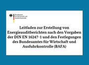 BAFA veröffentlicht Arbeitshilfen zum Energieaudit